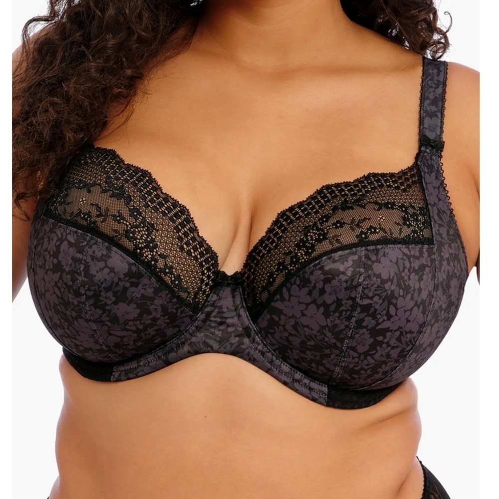 Elomi Black Floral Lace Full Cup Underwire Bra